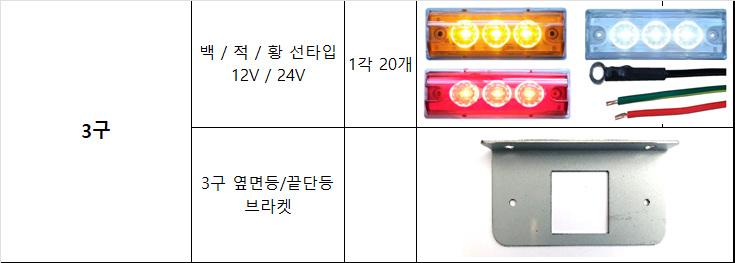 3구 옆면등/끝단등 쇼핑몰 상세정보