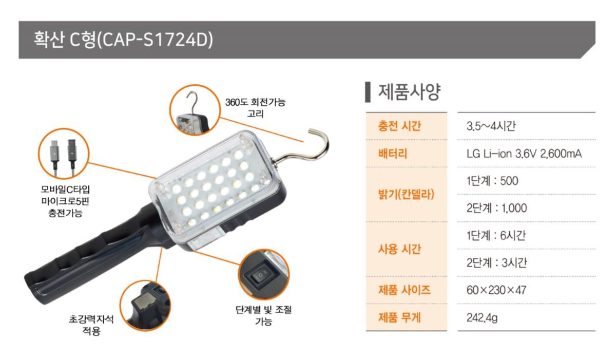손전등 확산 C형 상세 이미지